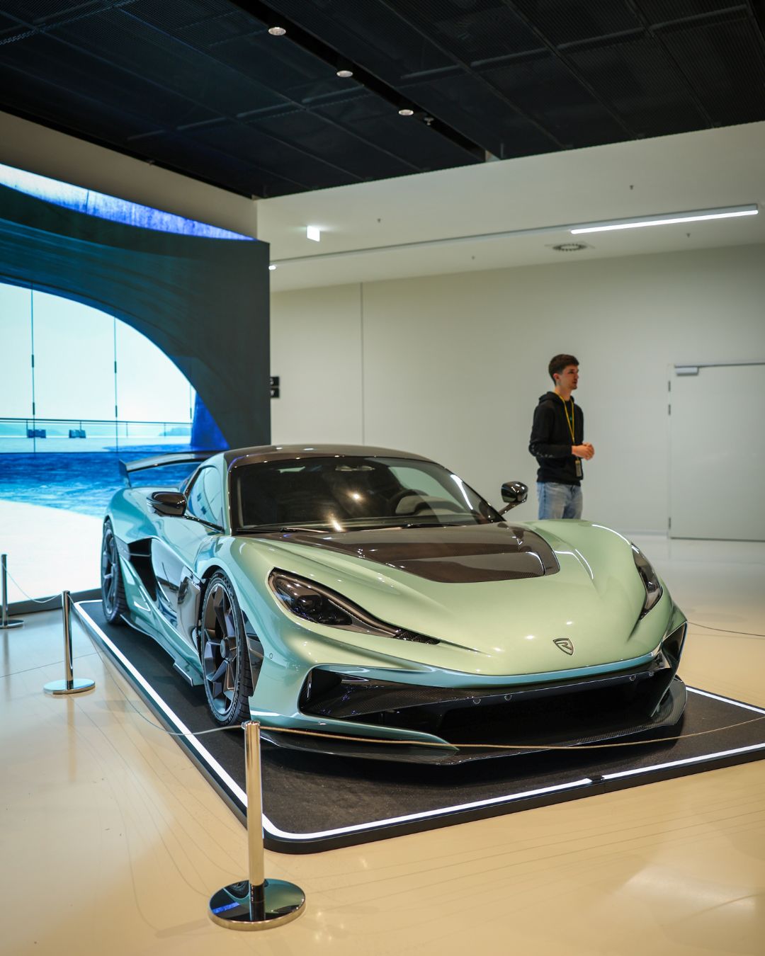 Rimac hypercar during ABC’s Zagreb alumni meetup visit in December 2025
