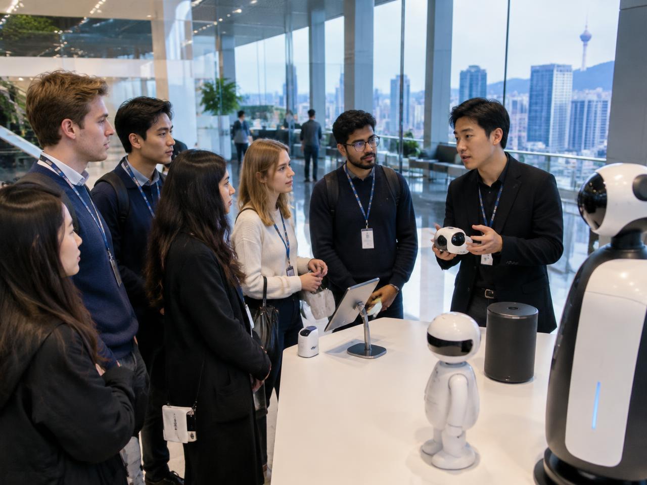 Participants at a technology company in Seoul