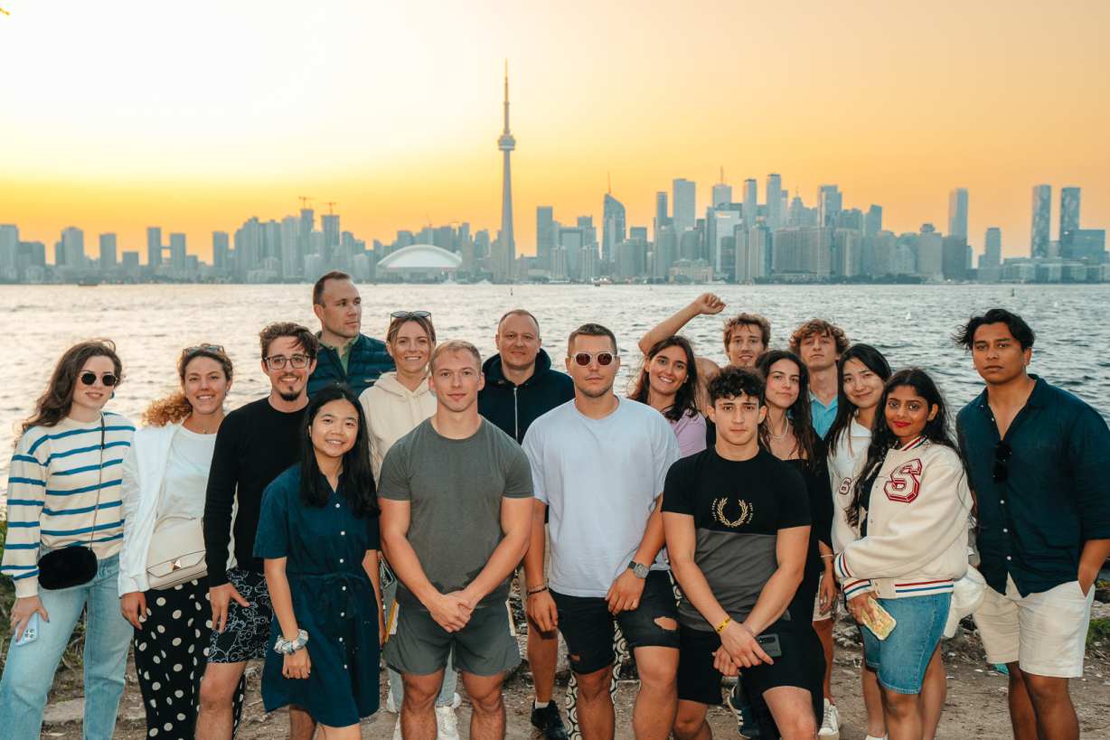 ABC participants against the backdrop of the Toronto skyline