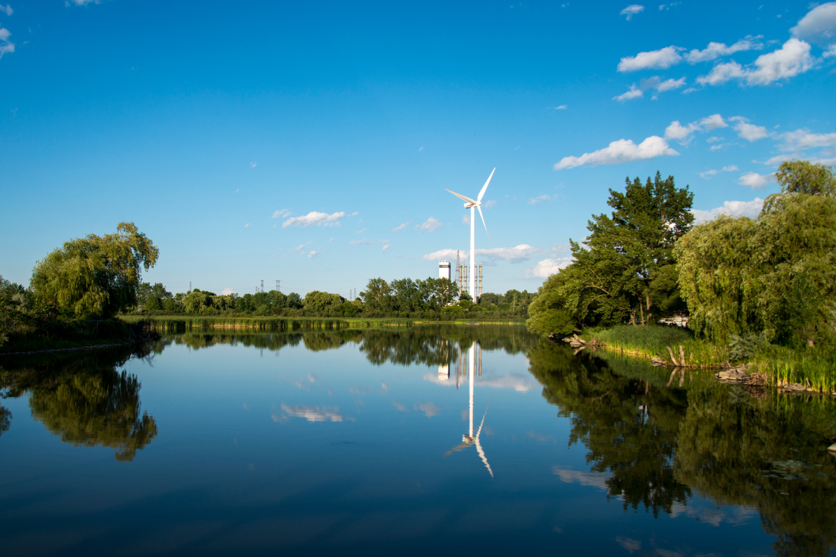 Windmills providing clean energy