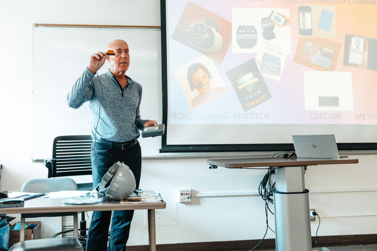 The image shows one of the guest speakers at ABC Silicon Valley 2024, which indicates that high-quality mentorship can be achieved at summer programs.